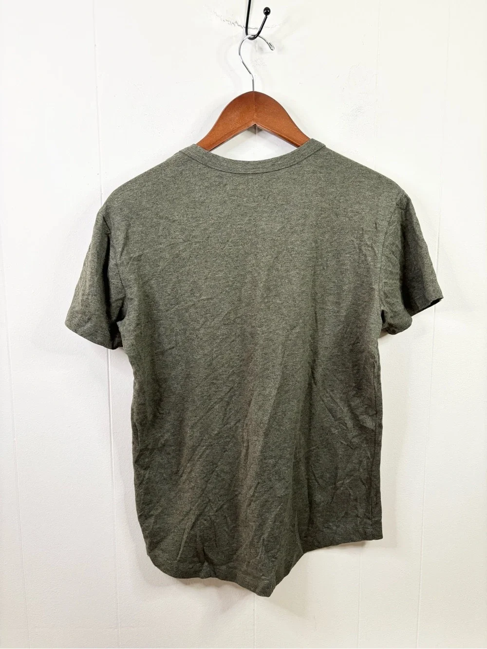 Buck Mason men’s heathered green cotton short sleeve toughknit tee shirt size XS